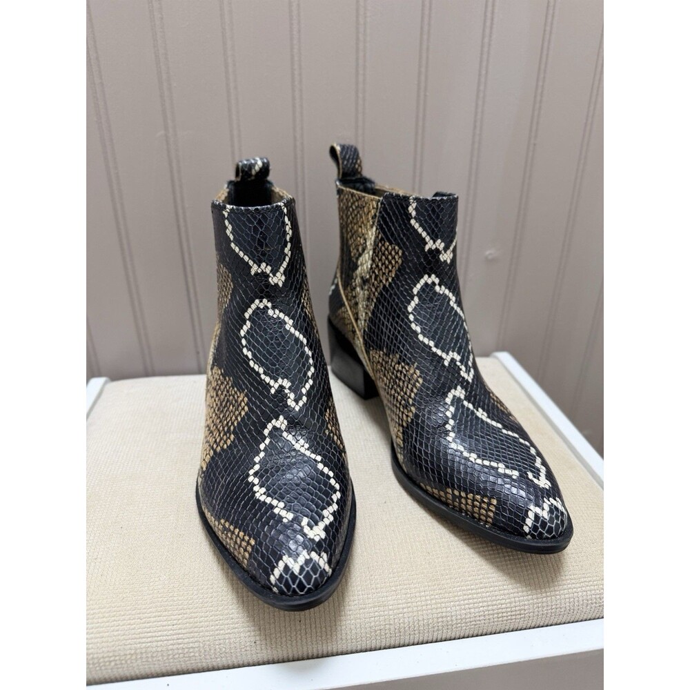 Crown Vintage Tolana Snakeskin Leather Chelsea Boots Women’s Size 7M